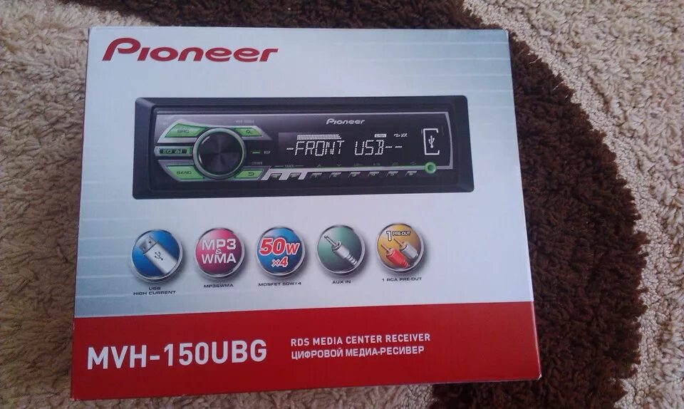 Pioneer ok 4 64. Pioneer 150ubg. Автомагнитола Пионер 150 ubg. Магнитола Pioneer MVH-150ubg. Pioneer MVH 150ubg Bluetooth.