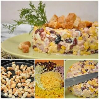 Салат с сухариками рецепт пошагово