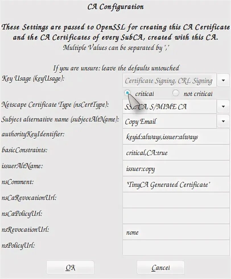 Generate certificate