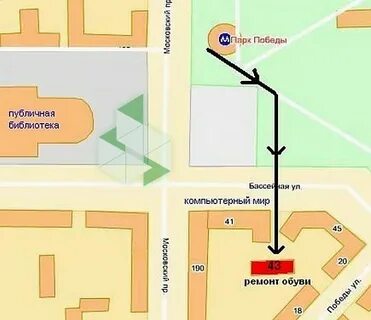 От парка победы до бассейной 32