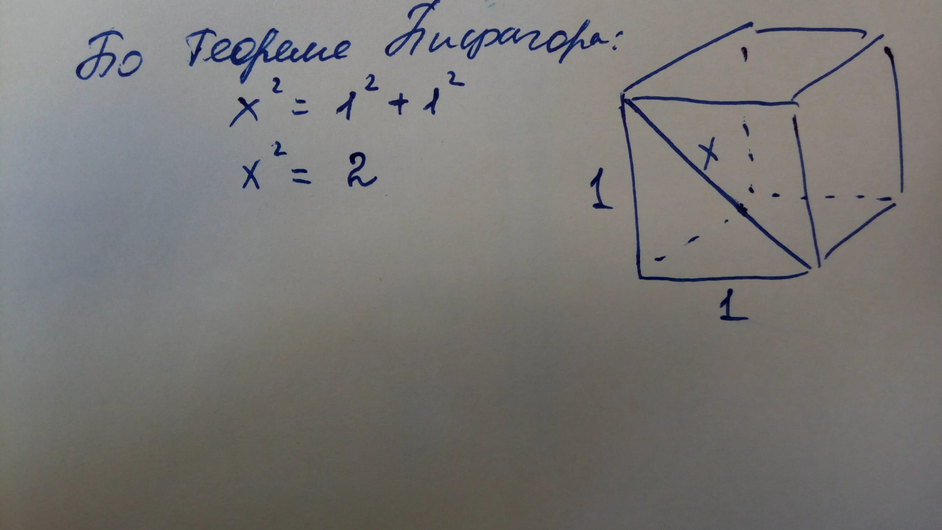 Диагональ куба с ребром а