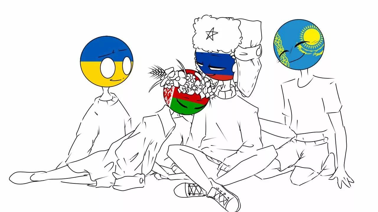 Countryhumans Россия Украина Беларусь и Казахстан. Кантрихуманс СССР Россия Беларусь Украина Казахстан. Россия и Украина человечки. Казахстан Россия Украина и Беларусь в виде людей. Украина страна человек