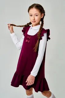 Бордовая школьная форма
