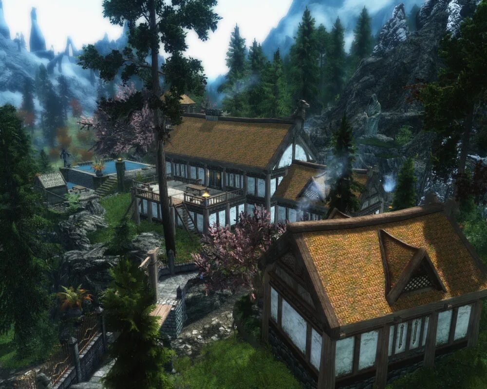 Поместье мод. Замок радун скайрим. Скайрим поместье златолист. Поместье озерное фолкрит. Поместье мод.