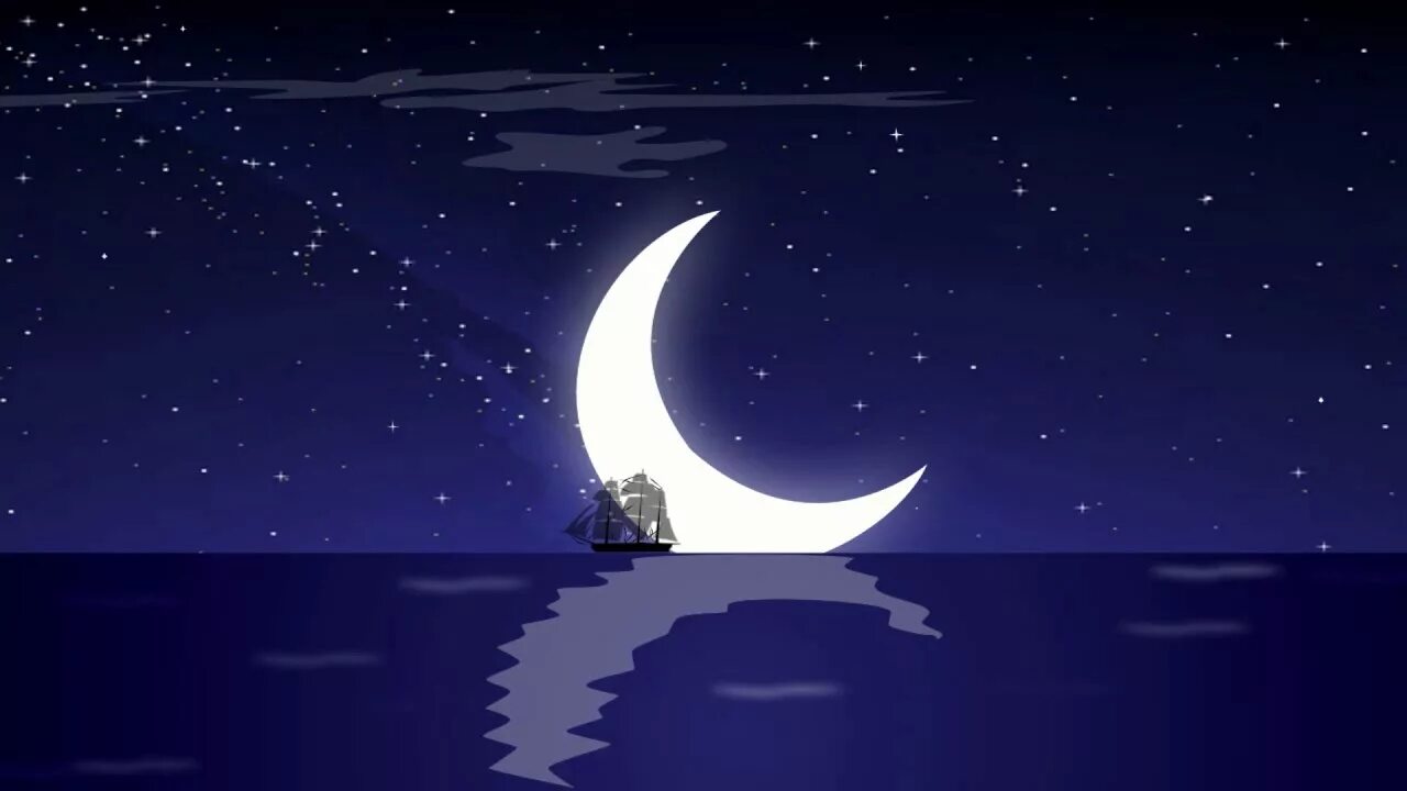 Месяц над морем. Ночь месяц море. Ночь Луна колыбельные. Ночное небо Колыбельная месяц.