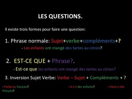 Des questions