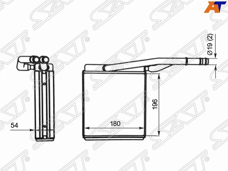Радиатор печки sat St-ty 27-395-0. Радиатор на Форд фокус 1 sat. St-fda5-395-0 бренд: sat. Sat St-fda5-395-0.