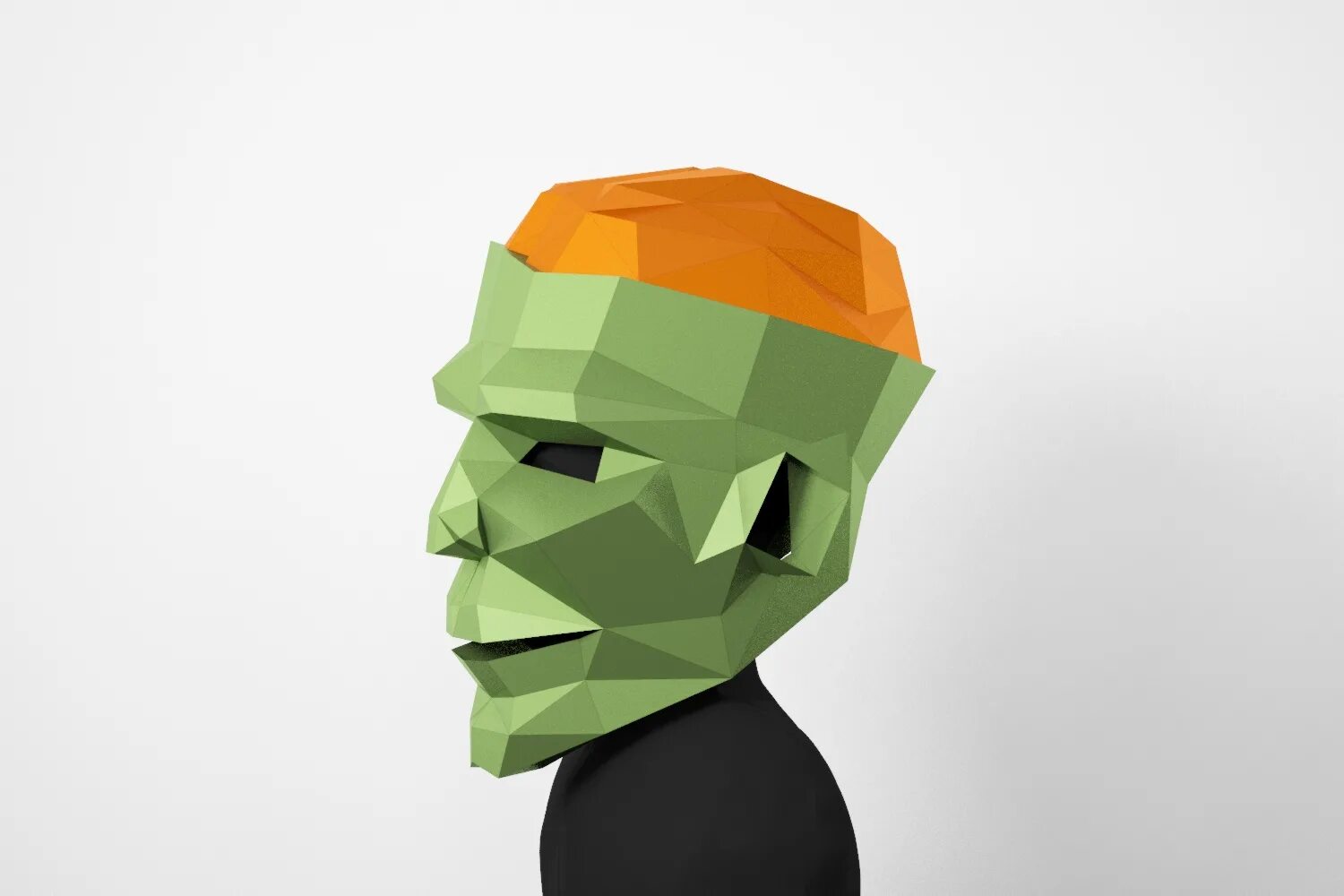 Маска носорога lacrafta. Tengu Mask lowpoly.