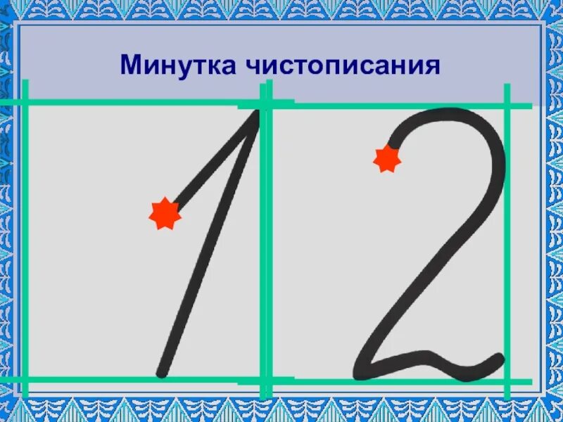 Минутка числа. Чистописание. чистопиписание математика. минутка чистописания по математике. написание цифры 12.