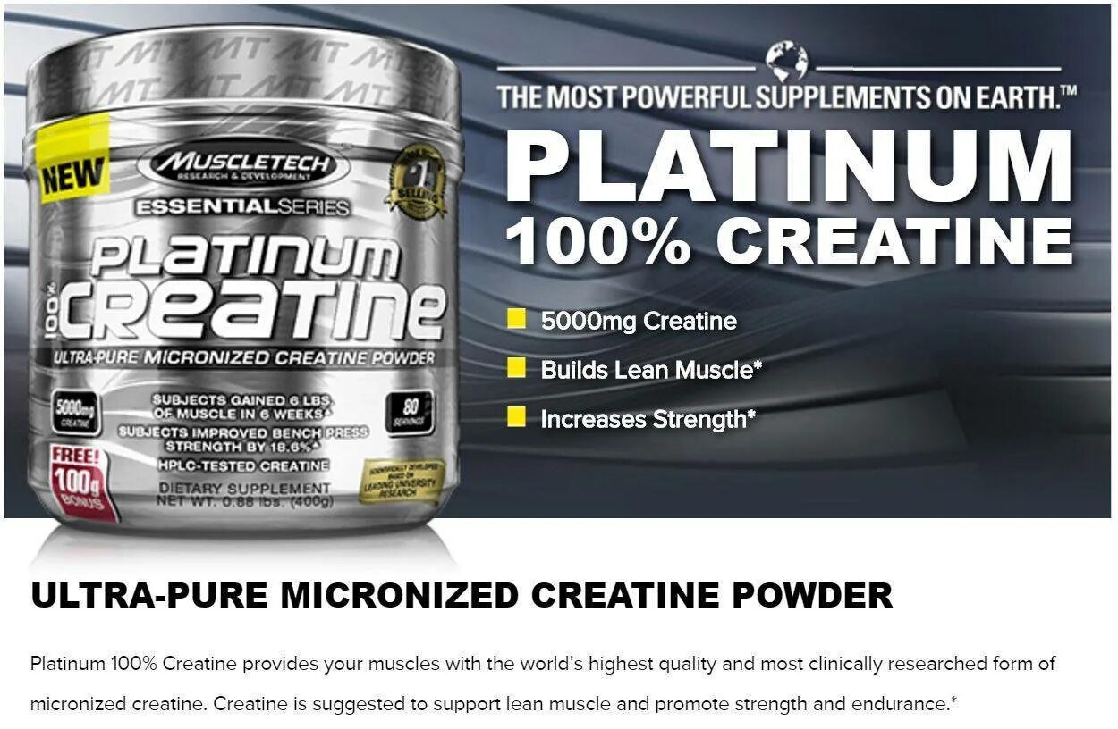 Креатин лучший производитель. Platinum 100% Creatine MUSCLETECH. MUSCLETECH Platinum Creatine. Креатин MUSCLETECH Essential Series Platinum 100% Creatine 400 г.