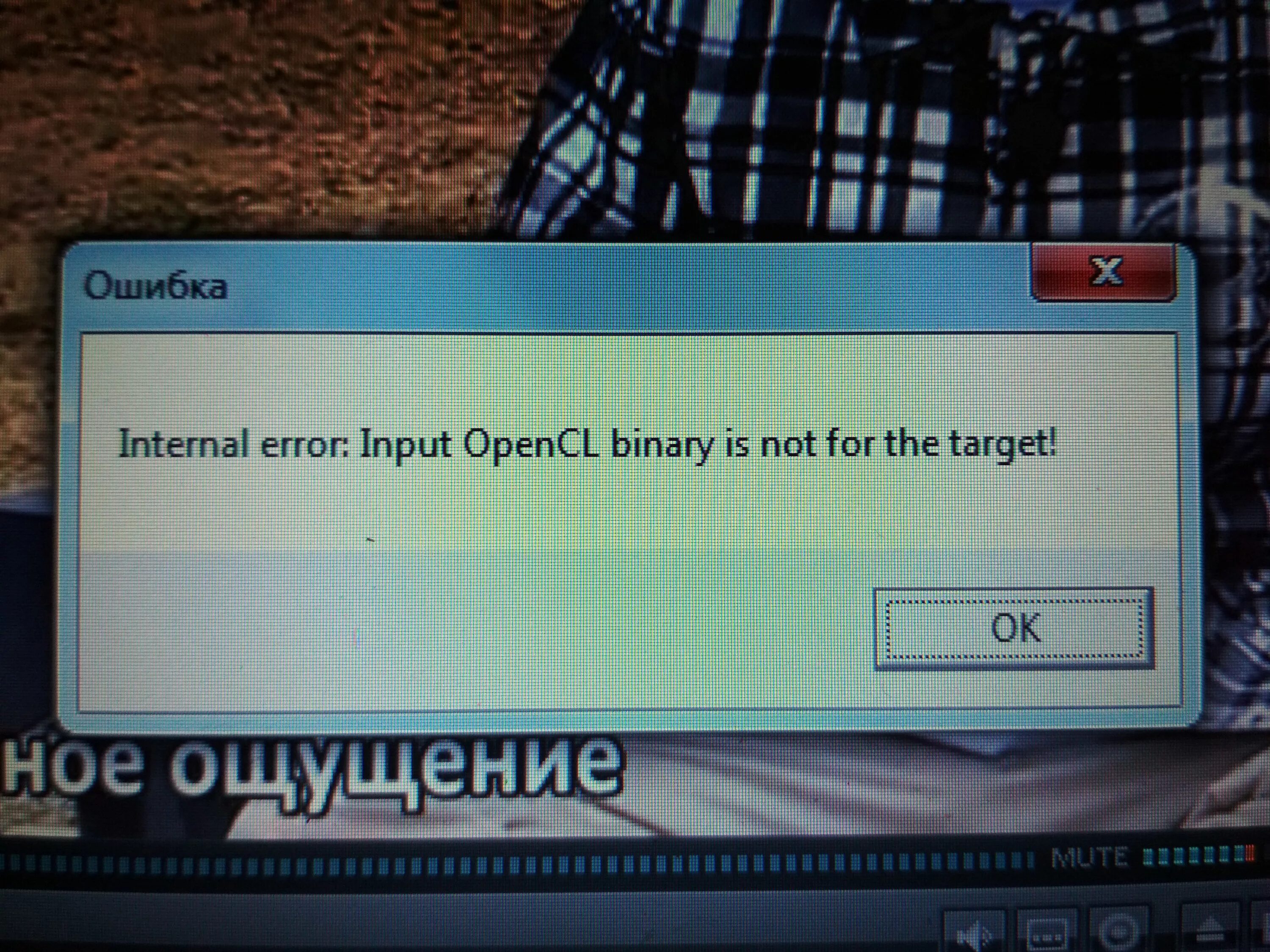 An internal error has