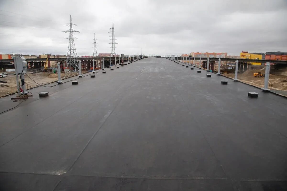 Новая развязка новый уренгой. Пмк 9 новый уренгой. Новый уренгой эстакада. Уренгойская транспортная. Развязка пмк 9 новый уренгой.