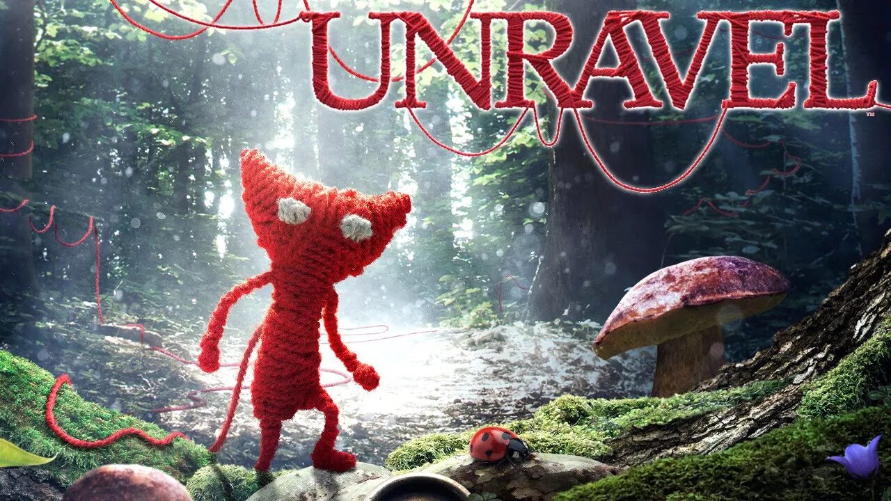 Игра про нитки. Unravel ps4 обложка. Кукла Ярни Unravel. Unravel yarni ps4. Игра про вязаного человечка.