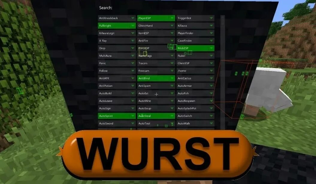 Чит wurst 1.16 5. Читы на майнкрафт. Wurst читы. Wurst Minecraft чит. ПВП читы майнкрафт.