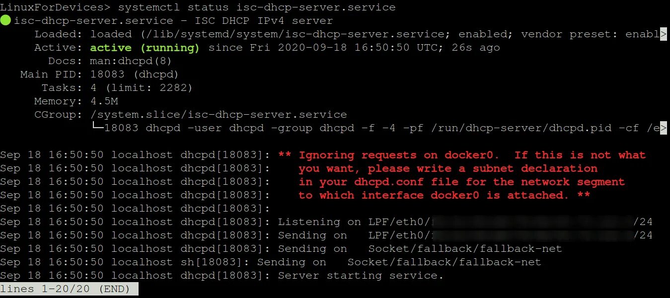 Ubuntu dhcp