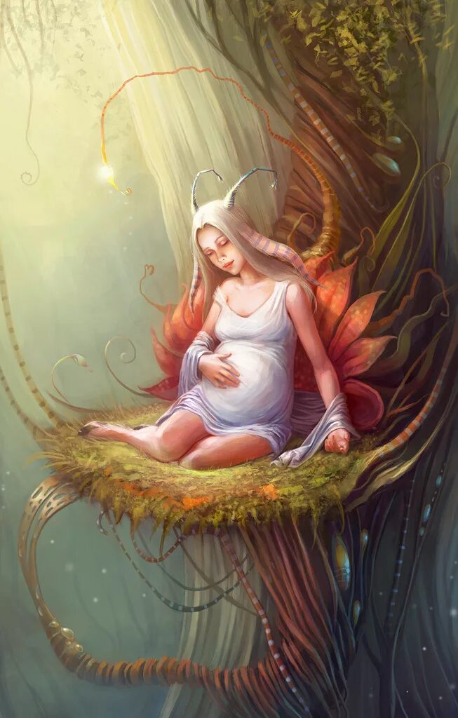 беременная эльфийка арт. Celestine lucullus аниме. Pregnant elf.