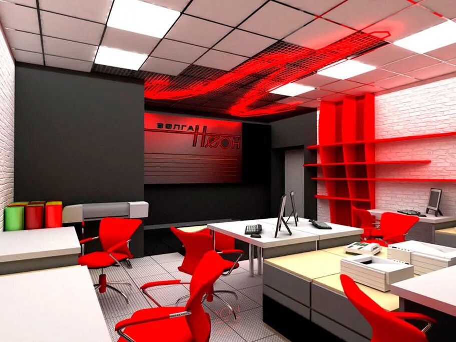 сделай офис красным. современный офис. дизайнерский офис. красно белый интерьер офиса. офис красно-белый цвет.