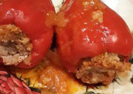 Перец в мультиварке фаршированный мясом и рисом