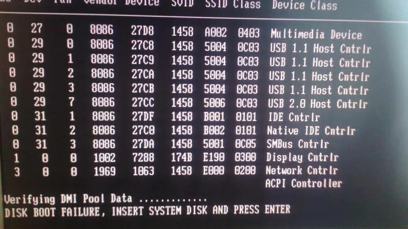 Disk boot failure как исправить. Disk boot failure. ошибка disk boot failure... verifying dmi pool data disk boot failure, insert system disk and press enter.