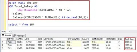 Coalesce sql