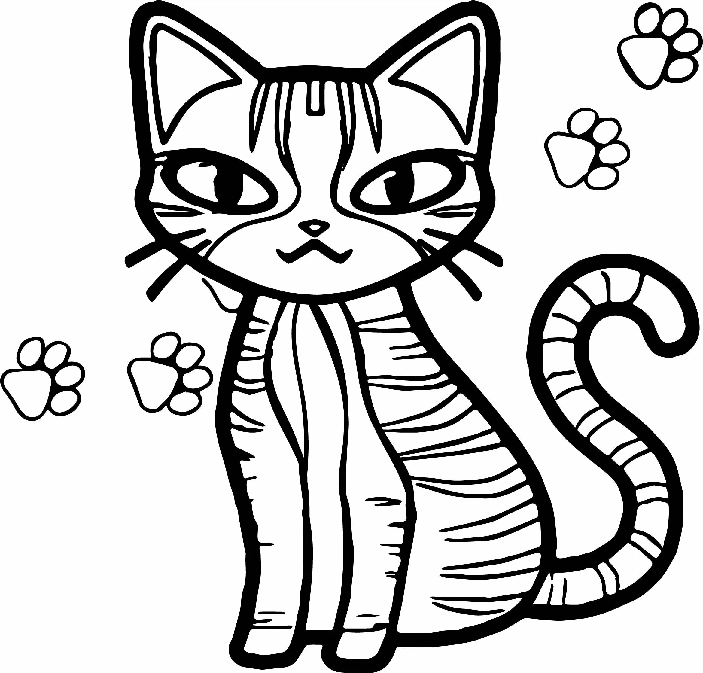 Распечатать котика девочку