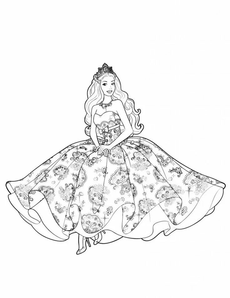 Princess Coloring Pages Barbie K5 Worksheets Barbie coloring pages, Barbie color