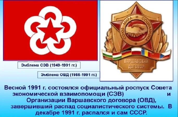 Организация созданная в 1949 году. Организация варшавского договора 1955. роспуск овд и сэв. распад овд и сэв. варшавский договор эмблема.