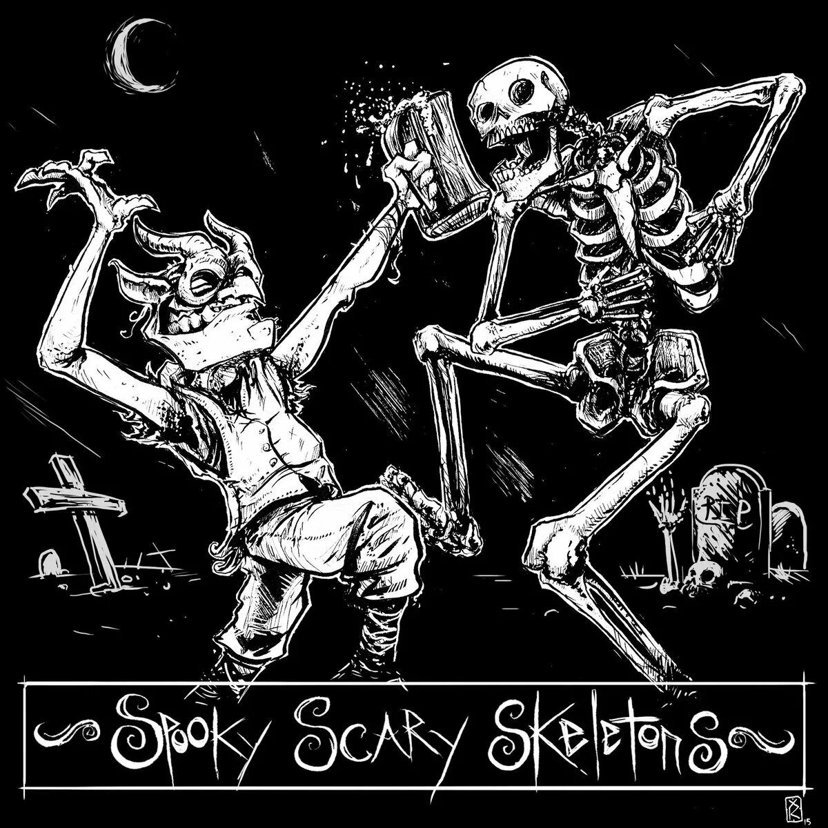 Spooky scary skeletons victoria gold. Spooky scary skeletons эндрю голд. скелет с бухлом.
