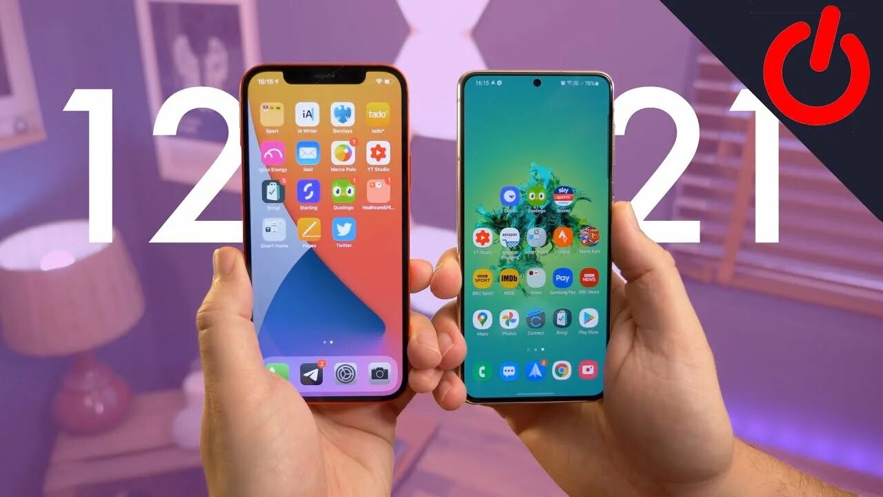 Iphone 12 vs samsung. Samsung s21 vs iphone 12 Mini.