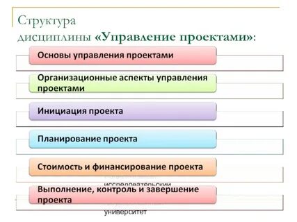 Дисциплин управления проектом курсовая