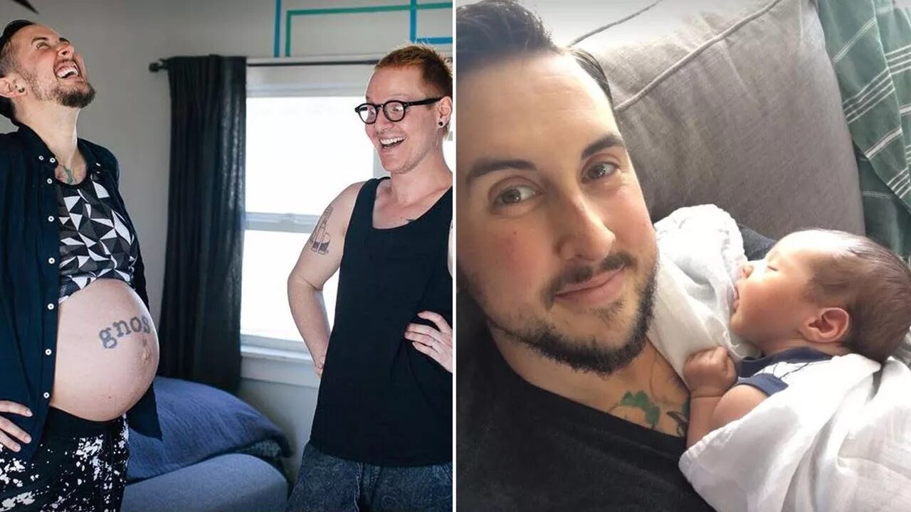 Беременный мужчина рожает. Мужчина- трансгендер родил ребенка.