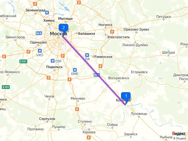 Коломна маршрут на машине. Коломна маршрут на машине
