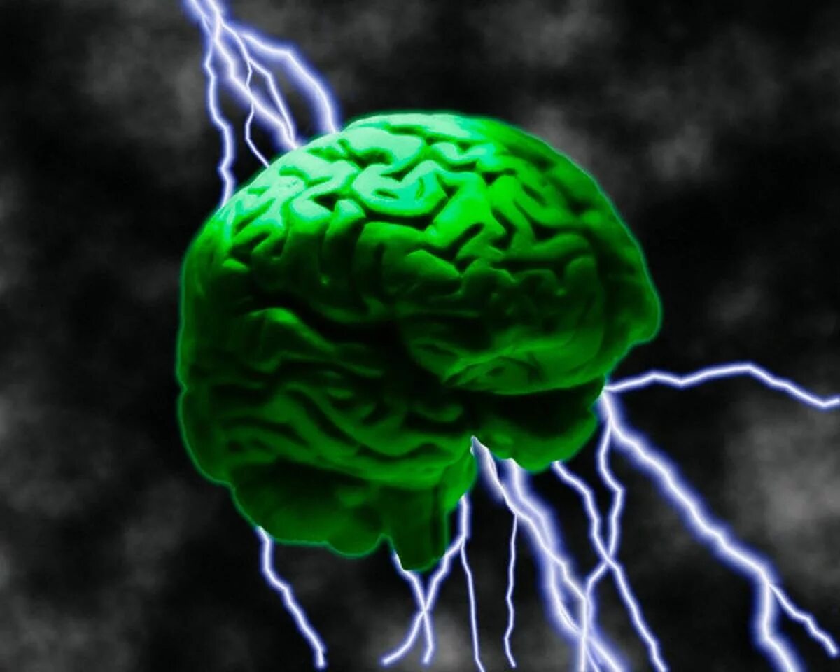 Мозг зеленого цвета. Неврология. Мозг неон. Электричество в головном мозге. Green brain