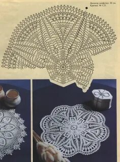 Салфетки большие круглые крючком