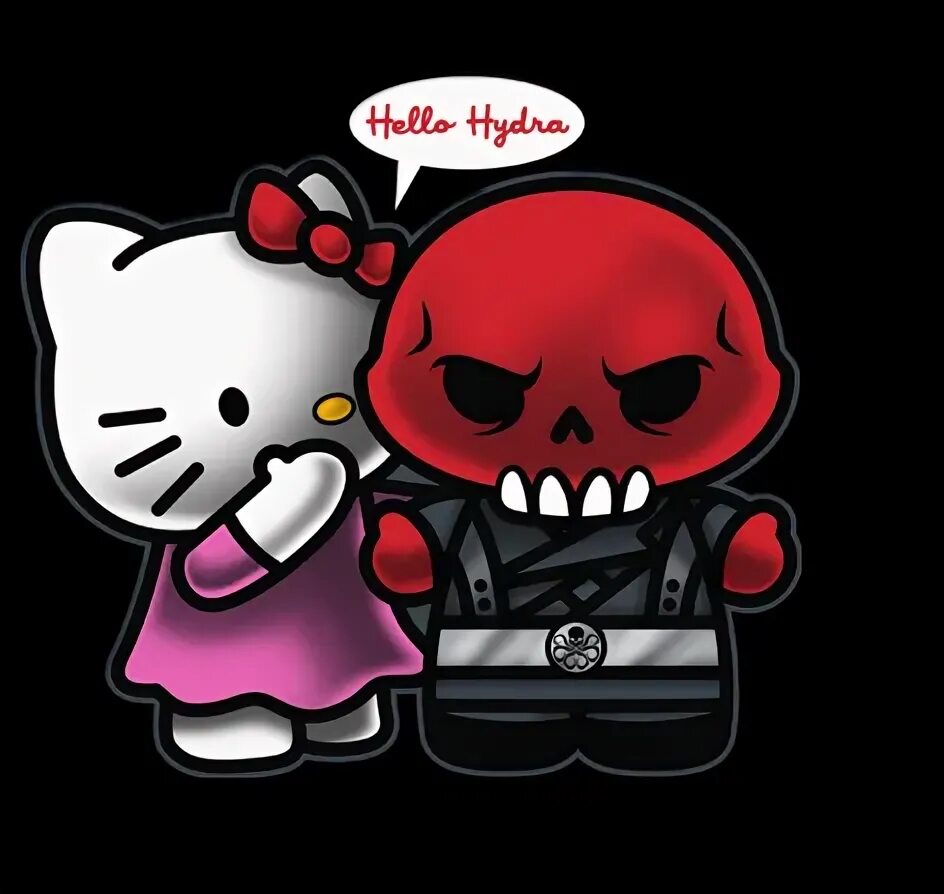 Hello satan. Марвел hello kitty. Хеллоу китти бафомет. Vampillia. Дьявол hello.