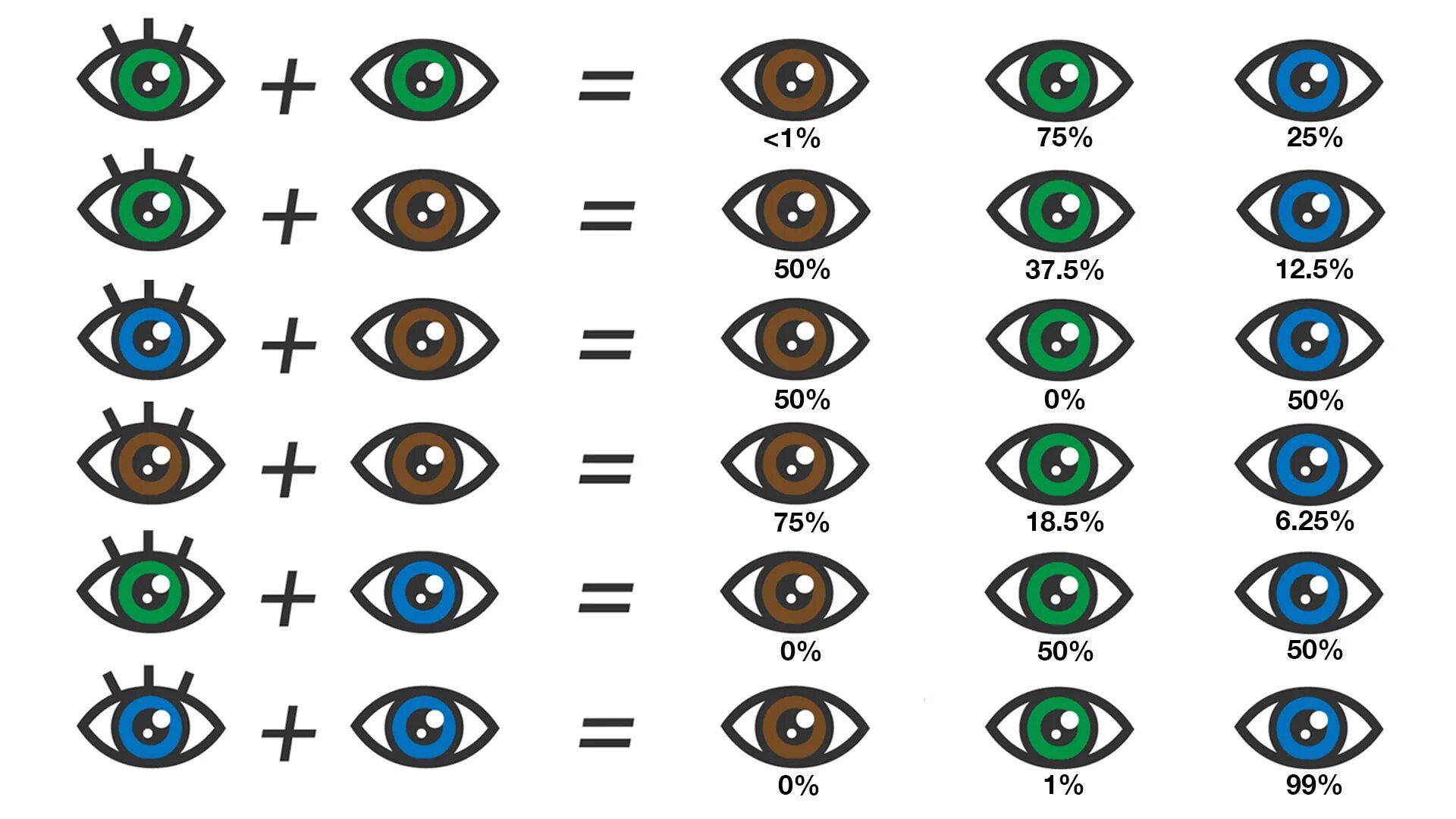 Как узнать какой цвет глаз. Диаграмма цвета глаз. Цвет глаз генетика. Цвет глаз таблица. Доминант цвета глаз.