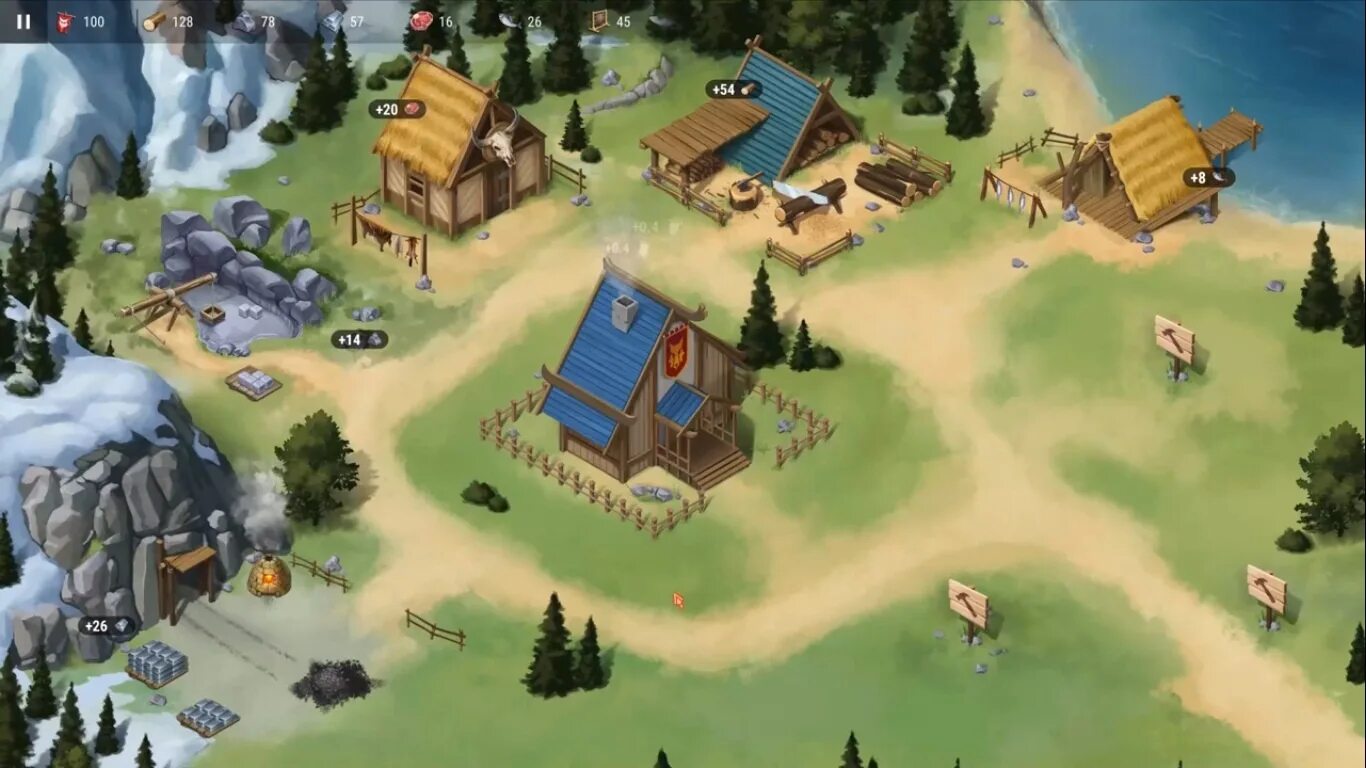 Взломанная игра village. Chronicles of Vinland. Деревня викингов игра. Викинги на острове игра. Игра про викингов градостроение.