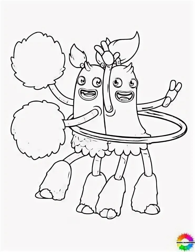 Раскраска поющие монстры для детей распечатать My Singing Monsters Coloring Pages Sketch Coloring Page Monster coloring pages,