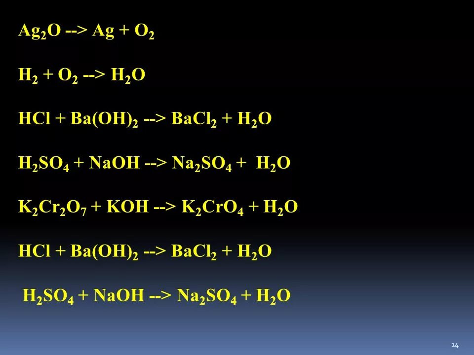 Химическое уравнение hcl naoh