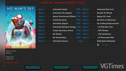 No mans sky трейнер