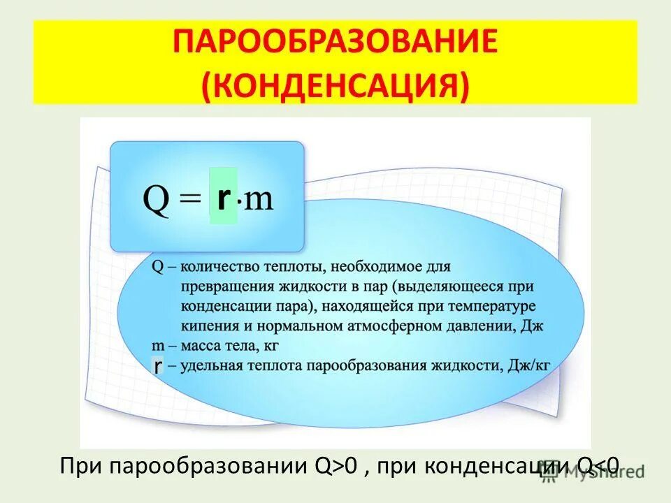 При кипении тепло. Количество теплоты парообразования формула. Количество теплоты при парообразовании и конденсации формула. Испарение формула для расчета количества теплоты. Количество теплоты при испарении формула.