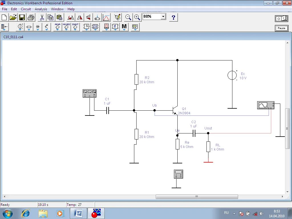 Workbench windows 10. Резистор в электроник воркбенч. резистор в electronics workbench. electronics workbench v10.0. вольтметр electronics workbench.