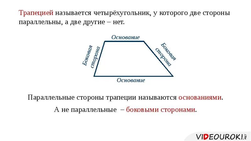 Как выглядят параллельные стороны. Параллельные стороны трапеции называются. параллельные стороны трапеции. название сторон трапеции. как называются параллельные стороны трапеции.