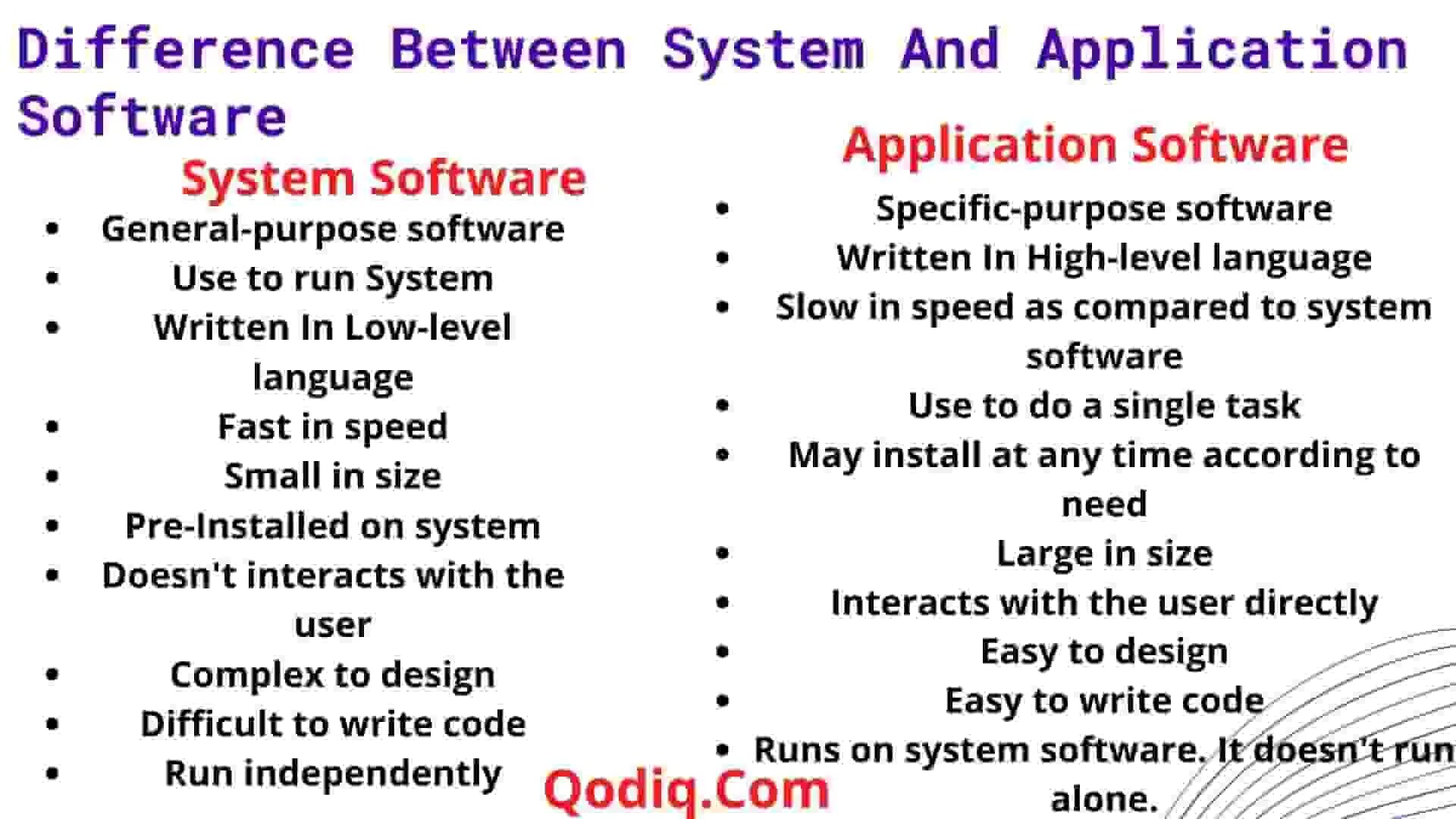 Between system. Difference between system and application software. differences between generations. read a and b opposite and find the following. 1 the difference between system software and application software.
