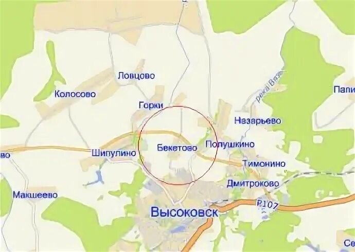 Бекетово карта