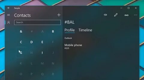 Windows contacts