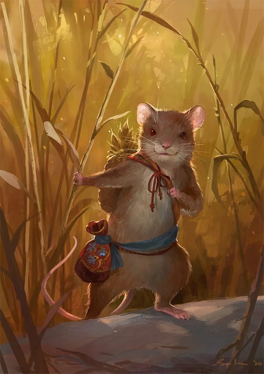 Крыса арт. Мыши и кактус. Арты мышей. Хомяк фэнтези. Мышка арт.
