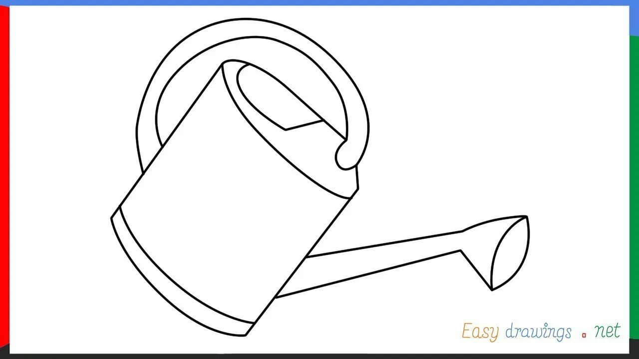 Лейка раскраска для малышей. Трафарет лейки для вырезания. Лейка трафарет. Аппликация лейка. Лейка трафарет для детей.