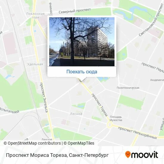 Проспект тореза метро