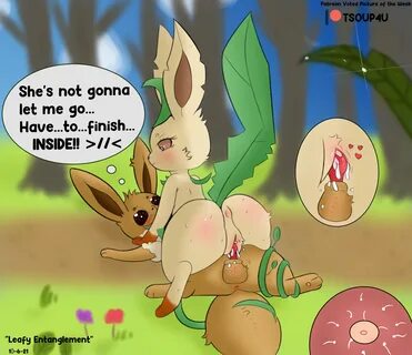 tsoup, eevee, eeveelution, leafeon, nintendo, digital media (artwork), engl...